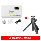 Unzi VL120 RGB Mini lumină video LED 2500K-9000K Lumină de completare a fotograf, Oem