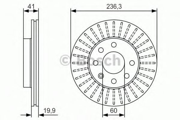 Disc frana OPEL ASTRA F Hatchback (53, 54, 58, 59) (1991 - 1998) BOSCH 0 986 479 S98