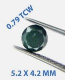 Cumpara ieftin Diamant natural albastru taiat brilliant 0.79ct