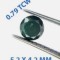 Diamant natural albastru taiat brilliant 0.79ct