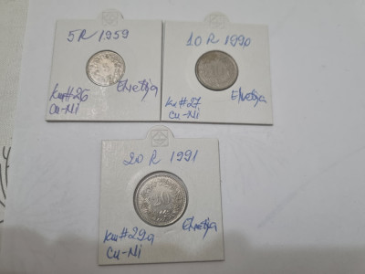 monede elvetia 3v. diferite foto