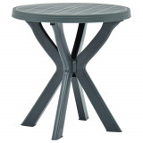 vidaXL Masă de bistro, verde, &Oslash;70 cm, plastic