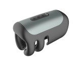 Masturbator Barbati Power, Functie de Vibratii, Pulsare, Strangere, Silicon, USB, Negru, 14 cm