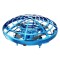 Mini drona OZN disc zburator interactiv, 3 senzori infrarosu, lumina LED, bleu