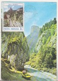 bnk cp Jud Harghita - Cheile Bicazului - circulata 1993 - marca fixa