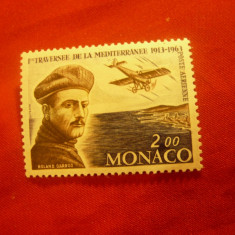 Serie Monaco 1963 - 50 Ani Roland Garos - Pionier aviatie ,tenismen , 1 valoare