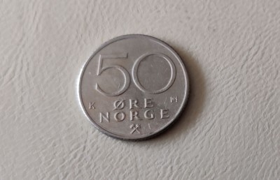Norvegia - 50 ore (1988) monedă s413 foto