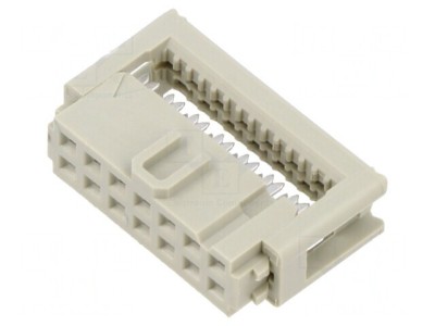 Mufă IDC Mamă 14 pini pentru Cablu-Bandă 1.27mm 2.54mm foto