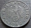 Moneda istorica 1 REICHSPFENNIG - GERMANIA NAZISTA, anul 1942 A * cod 4342, Europa, Zinc