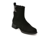 Ghete EPICA negre, W1382, din piele intoarsa