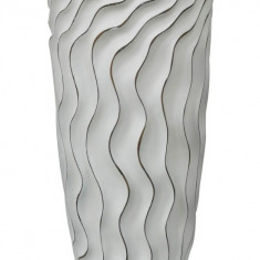 Vaza inalta, Shape, Mauro Ferretti, Ø35 x 90 cm, polirasina, alb antic