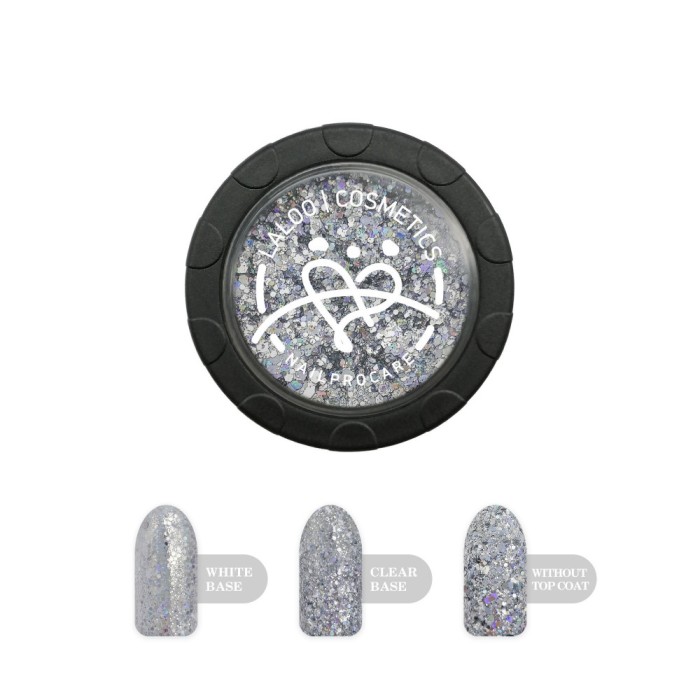 Glitter Argintiu Pixel effect No.01 Laloo