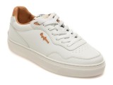 Cumpara ieftin Pantofi sport PEPE JEANS albi, LS00030, din piele naturala