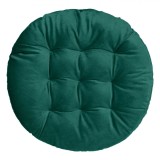 Cumpara ieftin Perna Decorativă Crăciun, Model Catifelat, Verde, Rotundă, &Oslash;40 x 5 cm