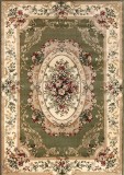 Cumpara ieftin Covor Model Lotos, 1557-610, Marime, 60 x 110, cm, Verde, Crem, Inaltime Fir 8, mm, Antialergic, Polipropilena, Living, Dormitor, Sufragerie, Birou