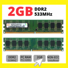 Memorie RAM Hynix 2GB DDR2 533MHz PC2-4200U Calculator Desktop 240pini foto