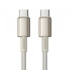 Cablu Date si Incarcare USB-C - USB-C Baseus Tungsten Gold, 100W, 1m, Auriu P10319800G21-00