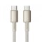 Cablu Date si Incarcare USB-C - USB-C Baseus Tungsten Gold, 100W, 2m, Auriu P10319800G21-01