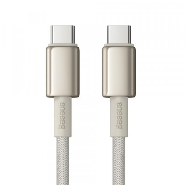 Cablu Date si Incarcare USB-C - USB-C Baseus Tungsten Gold, 100W, 2m, Auriu P10319800G21-01