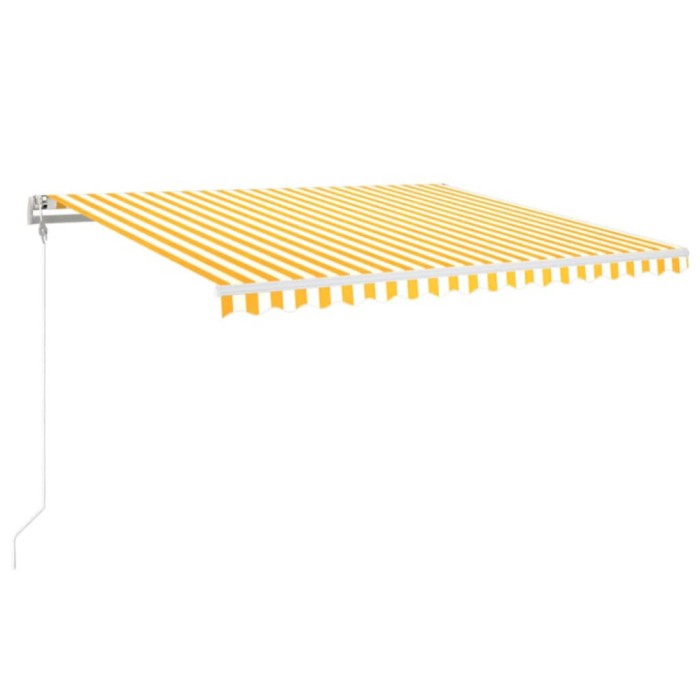 Copertina retractabila automat, galben si alb, 450x350 cm