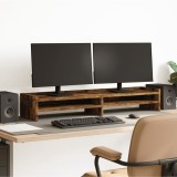 VidaXL Suport de monitor, stejar fumuriu, 100x24x16 cm, lemn prelucrat