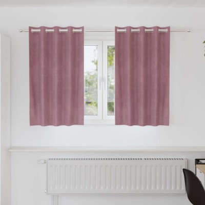 vidaXL Perdele cu perdele 2 pcs Roz &amp;icirc;nchis 140 x 140 cm Catifea 4107238 foto