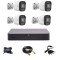 Kit de supraveghere Uniview cu 4 camere 5 Megapixeli, Infrarosu 20M, DVR Hibrid cu 4 canale 5MP, accesorii SafetyGuard Surveillance