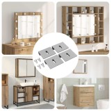 vidaXL Suport pentru oglindă 12 pcs Nichel 35 x 30 x 8,3 mm Oțel 865023