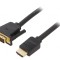 Cablu DVI-D la HDMI 1m Negru