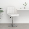 VidaXL Scaun de bar, alb, piele ecologică