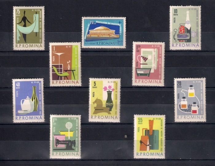 ROMANIA 1962 - AL IV-LEA PAVILION DE MOSTRE - BUCURESTI, MNH - LP 549