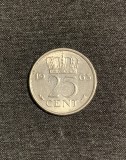 Moneda 25 cenți 1963 Olanda