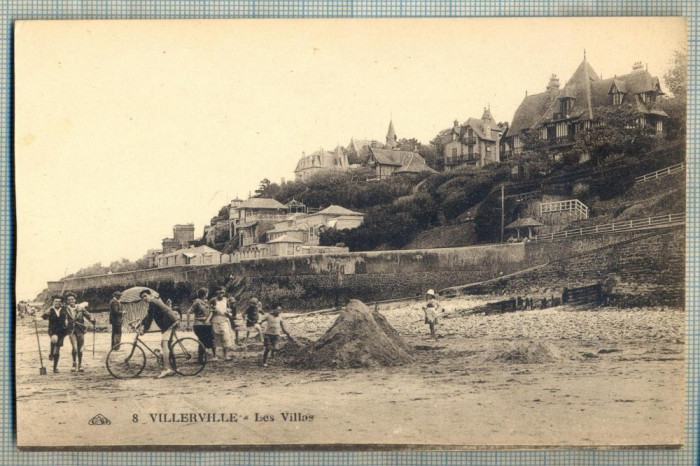 AD 502 C. P. VECHE - VILLERVILLE - LES VILLAS -FRANTA -BICICLIST, ANIMATIE