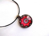 colier sticla cu mandala 38211