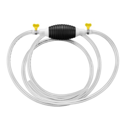 Pompa Manuala pentru Transfer Lichide Teno&amp;reg;, cleme prindere, tip sifon, furtun 1, 5m lungime, anti-scurgere, materiale calitative, negru-alb foto