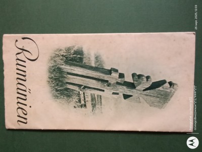 afis mare , reclama turism ROMANIA REGALA , anii 1930-1940 , pliat ,stare exceptionala ,dimensiuni deschis ,aprox 90 cm x 70 cm foto