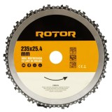 Disc motocoasa cu lant de drujba 235x25,4 mm pentru arbusti Rotor