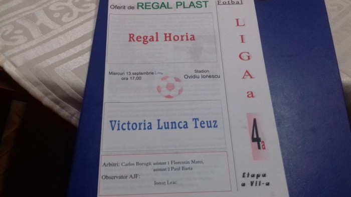 program Regal Horia - Victoria L. Teuz