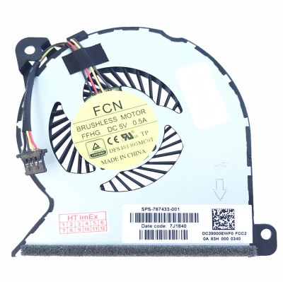 Cooler Laptop, HP, 767433-001, FOX47G35TP203AGD215, 4 pini foto