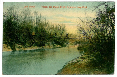 590 - Tecuci, NEGRILESTI, Parcul Doamnei Jurgea - old postcard - used - 1913 foto