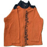 Bluza baiat cu fermoar, culoarea portocaliu , marime 6-7 ani, masura 116-122 cm