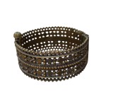 BRĂȚARĂ VINTAGE TIP CUFF DIN ALIAJ METALIC CU FINISAJ BRONZ PATINAT