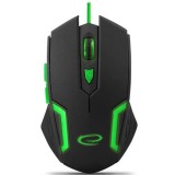 Mouse pentru jocuri, Nan, 6 butoane, cablu textil, verde
