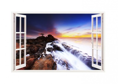 Sticker decorativ, Munte 3D, 85 cm, 165STK foto