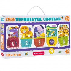 Joc educativ, Puzzle Mimorello, Trenuletul cifrelor, 30 de piese