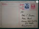 Regalitate Romania ,carte postala circulata,corepondenta financiar -comerciala avocat Eugen Vasiliu