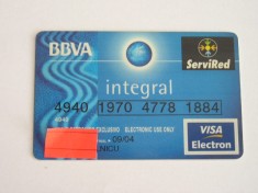 B12 18 - Card bancar foarte vechi - piesa de colectie