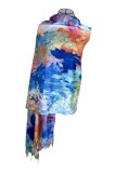 Fular dama NOR, mov/albastru deschis, 170x70, Marime universala