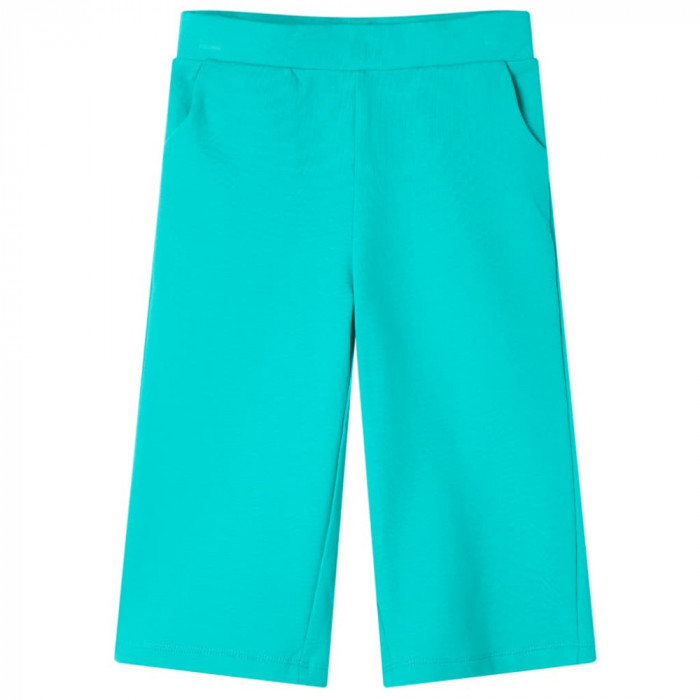 Pantaloni pentru copii cu picioare largi, verde mentă, 140