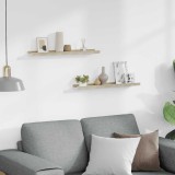 vidaXL Rafturi de perete, 2 buc., alb și stejar sonoma, 60x9x3 cm 326690